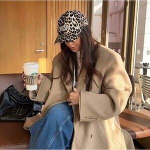 ganni leopard print hat🐆